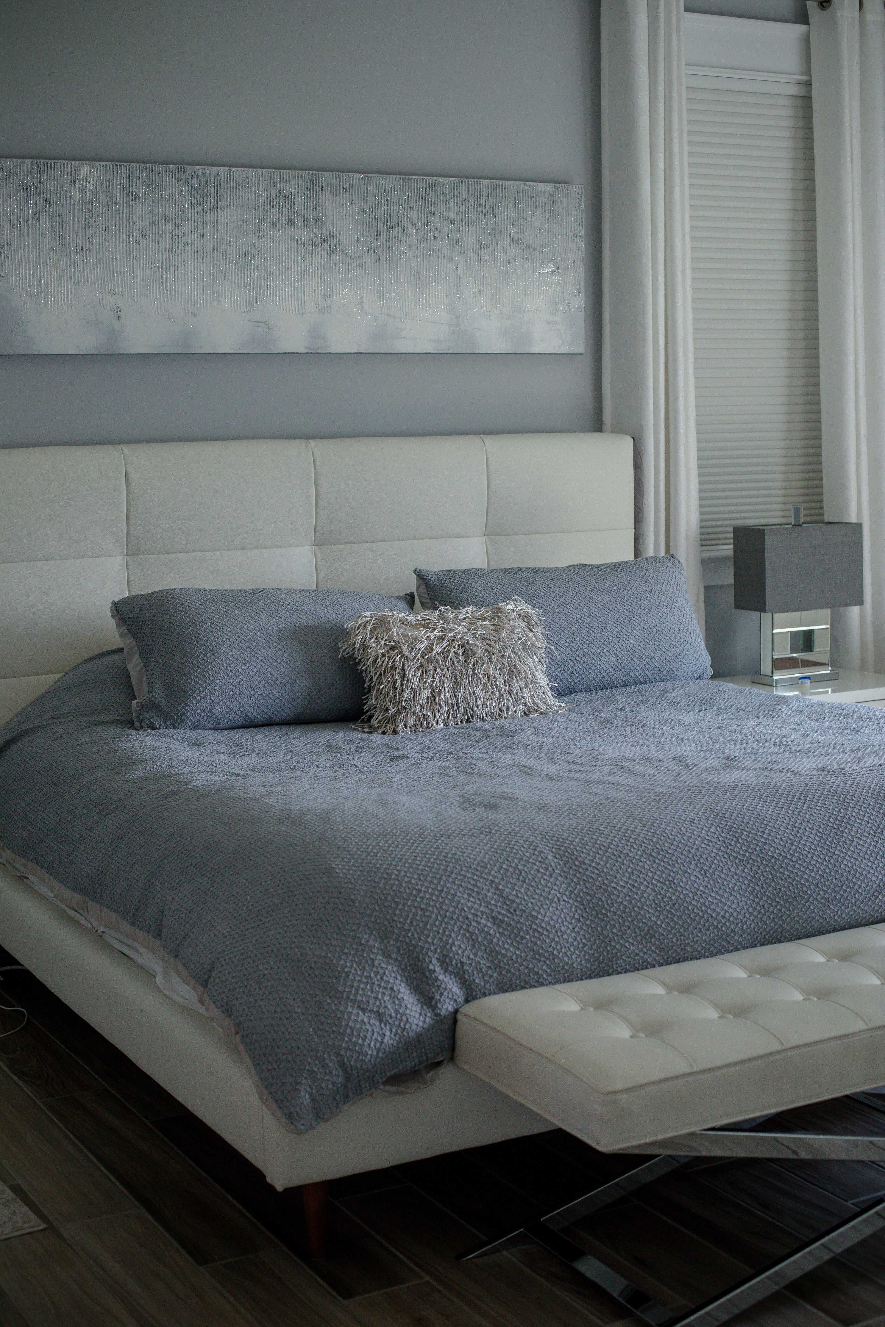 Modern, comfortable bedroom with quality furnishing